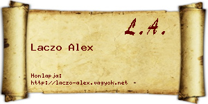Laczo Alex névjegykártya